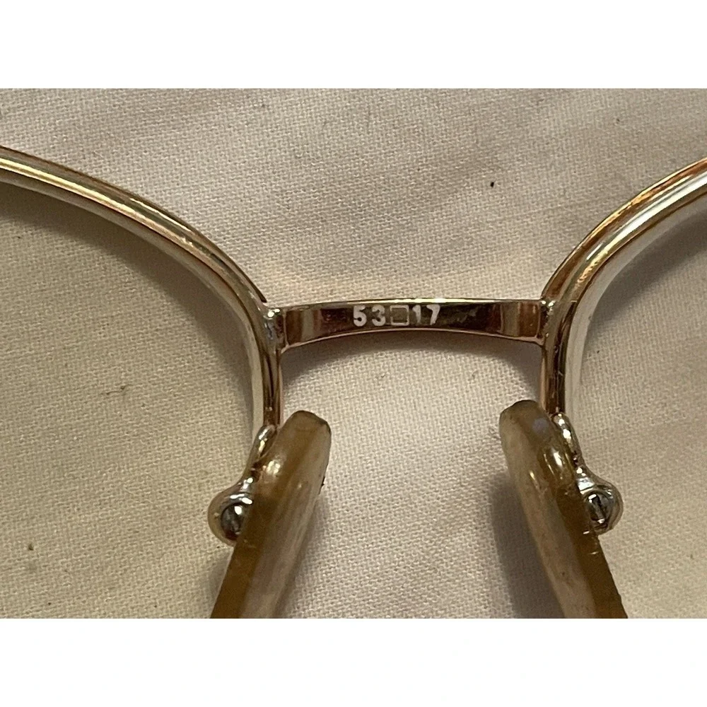 Vintage Balmain‎ Paris 2 Eyeglasses Gold Full Rim Zyloware 021 53[]17-140 France